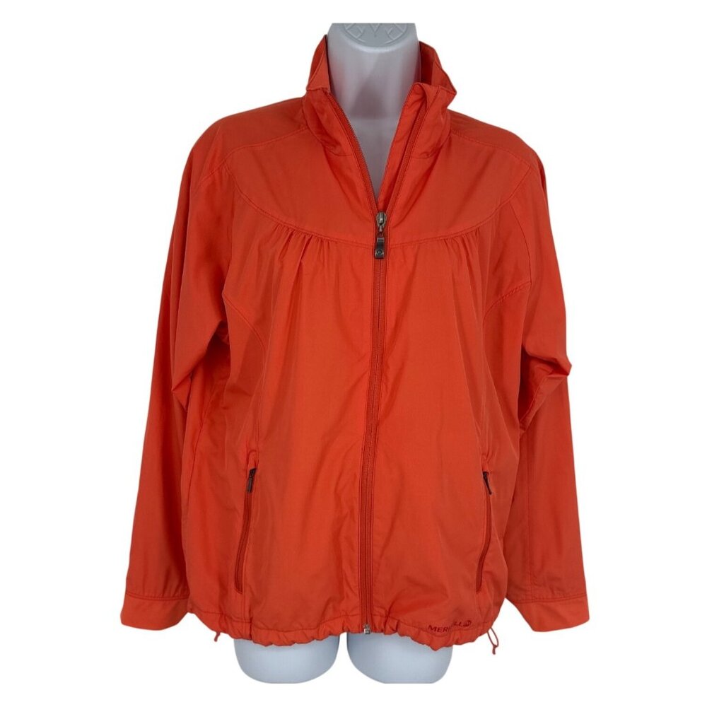 Merrell Womens Orange Lightweight Aeroblock Adjustable Hem Jacket Size M